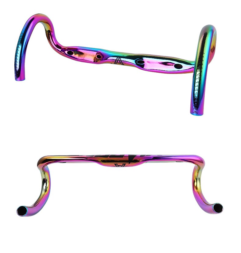 Mtb fiets regenboog kleurrijk stuur bullhorn racefiets rise stuur mountainbike stuur fiets fietsonderdelen