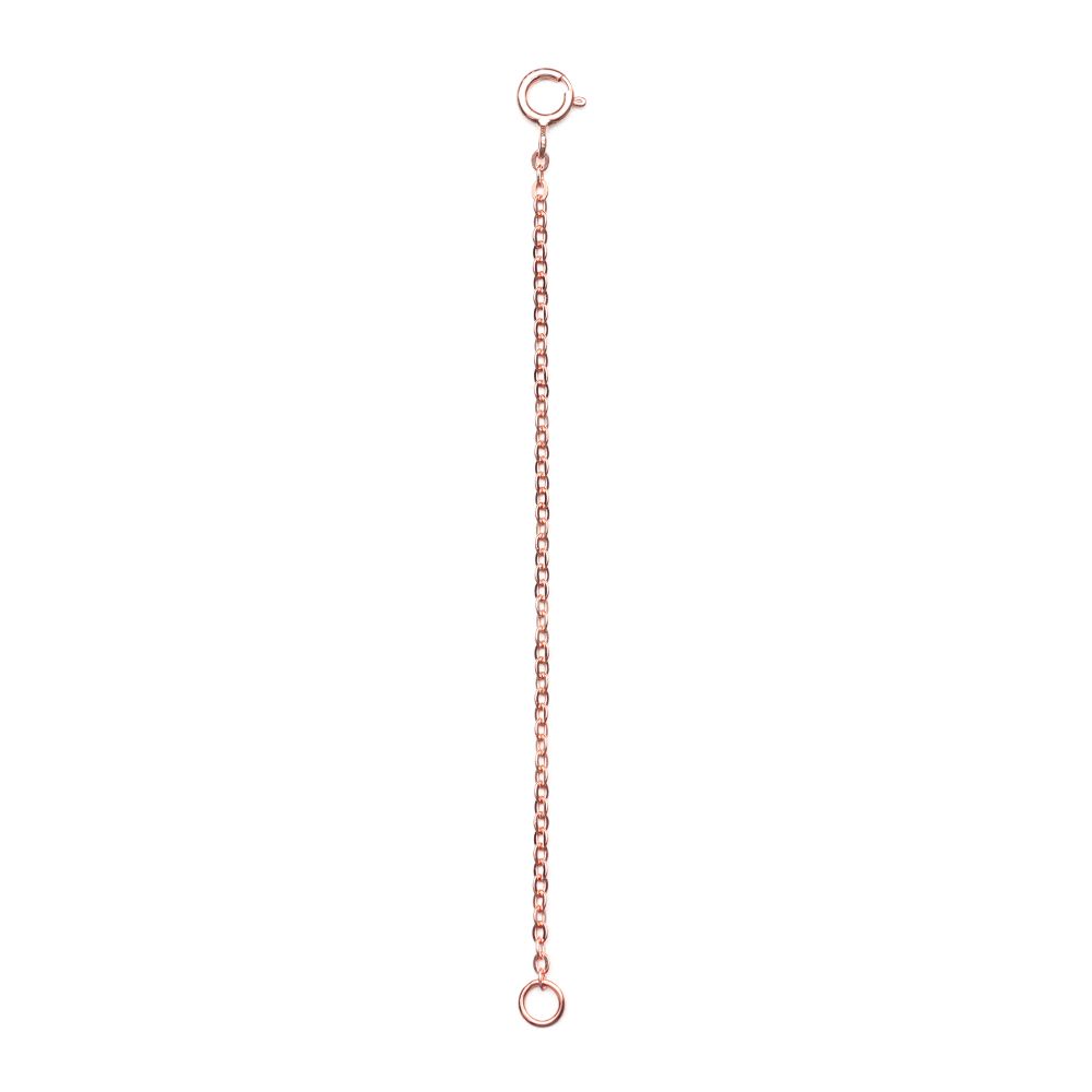 Kæde holdbart guld sølv rosa guld til armbånd halskæde gør-det-selv smykker tilbehør forlænger sikkerhedskæde forlænger: Rose guld / 5cm