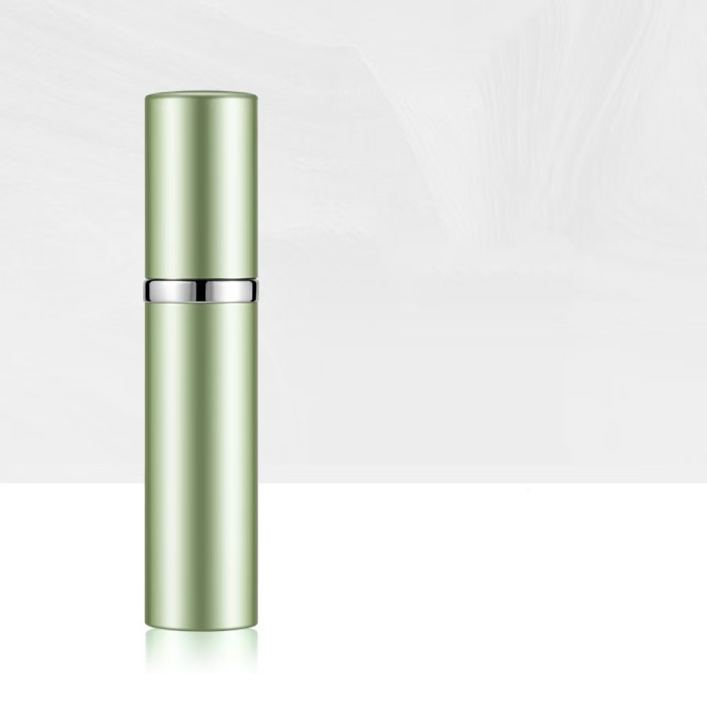 5ml Mini Aluminum Spray Alcochol Empty Refillable Bottle Portable Perfume Atomizer Liquid Container For Cosmetics Traveling: light green