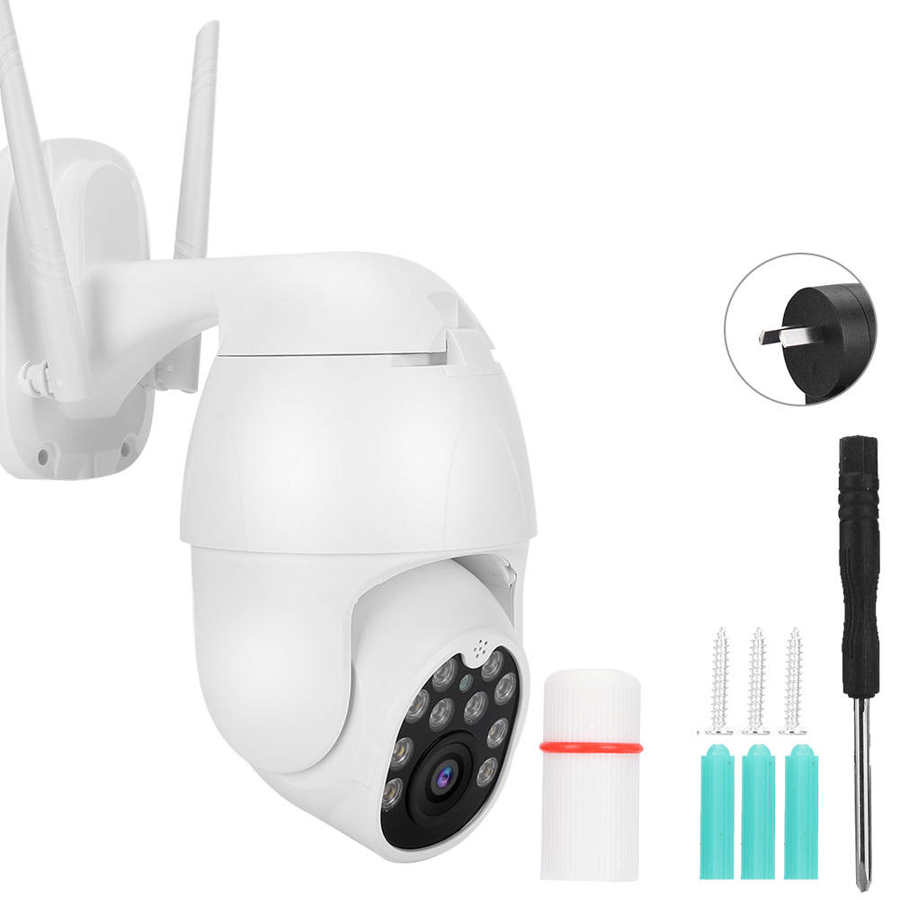 PTZ Camera Wifi Camera 2in Outdoor WiFi Pan Tilt Dome IP Camera 1080P Dual Light Source Work with YOOSEE 110-240V Waterproof: Style1