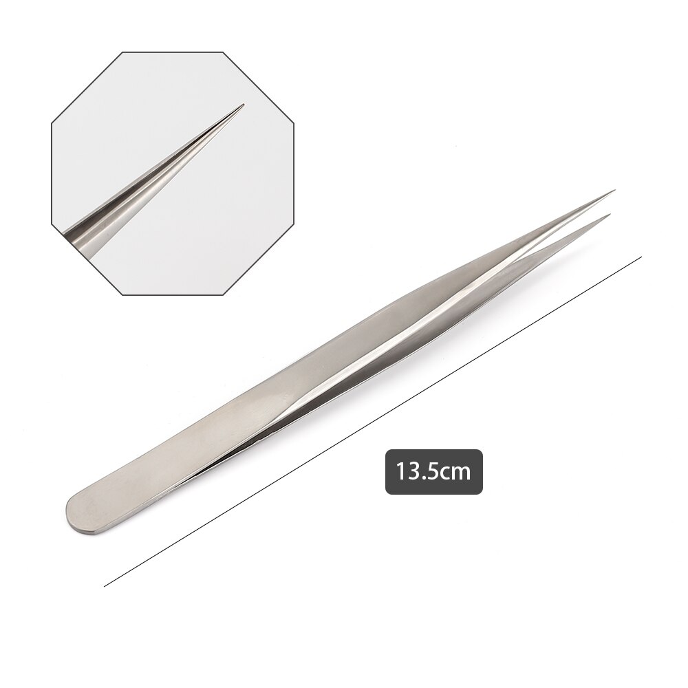 Eyelash Tweezer Tip Sharp Cell Tweezer Tip Angle Tweezer Blackhead Removal Tweezer Eyebrows False Eyelashe Tip Pointed Tweezer