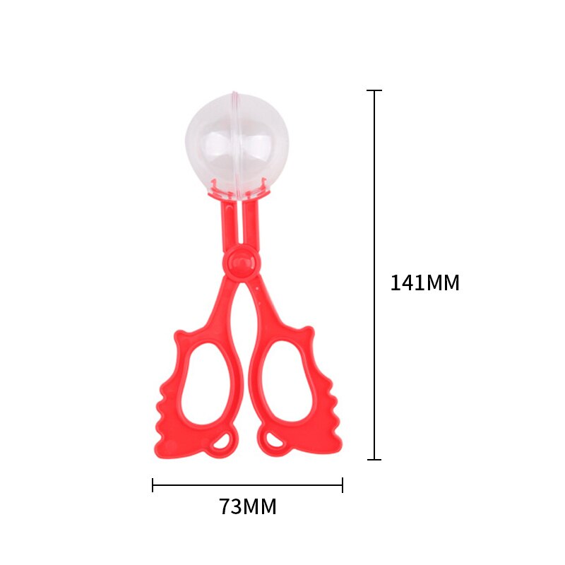 Tijeras de plástico para atrapar insectos, pinzas para niños, herramienta práctica, 1 unidad: Red