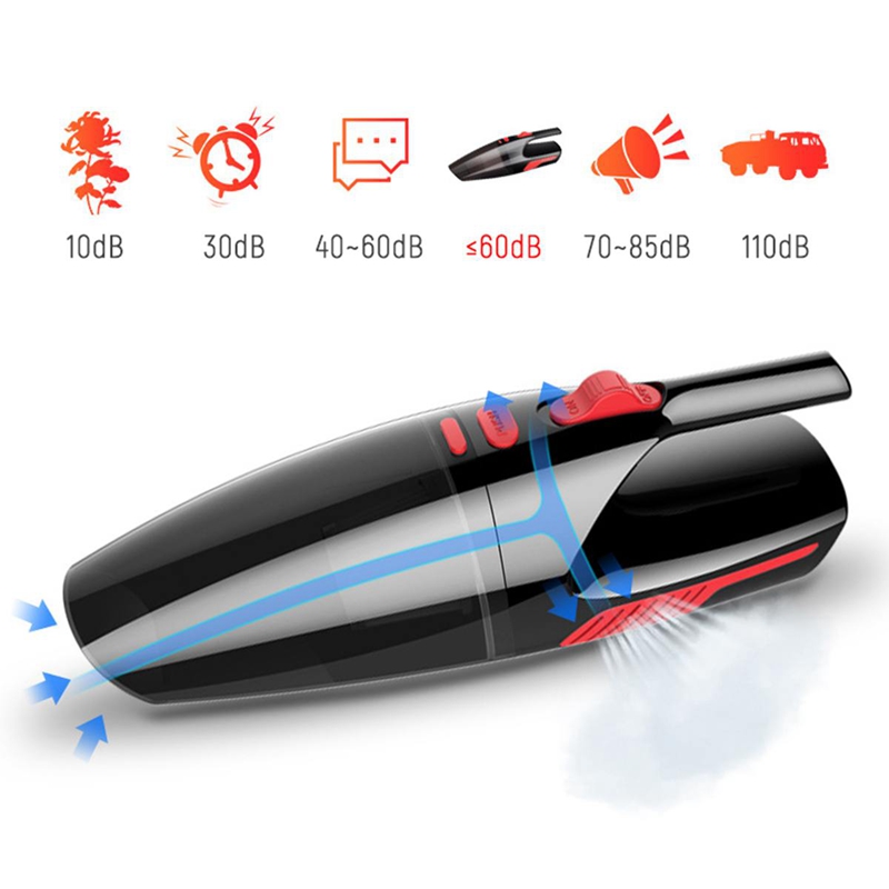Tragbare 4 Meter Lange Handheld Staubsauger Nass/Trocken Wiederaufladbare Staubsauger schnell aufladen für Auto Hause 120W 12V 5000Pa