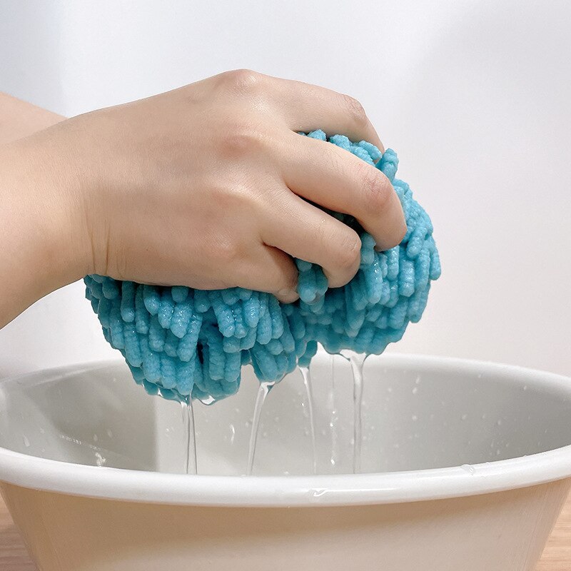 Chenille Hand Towels Kitchen Microfiber Hand Towel Ball with Hanging Loops Quick Dry Soft Absorbent Towels Bathroom Supplies