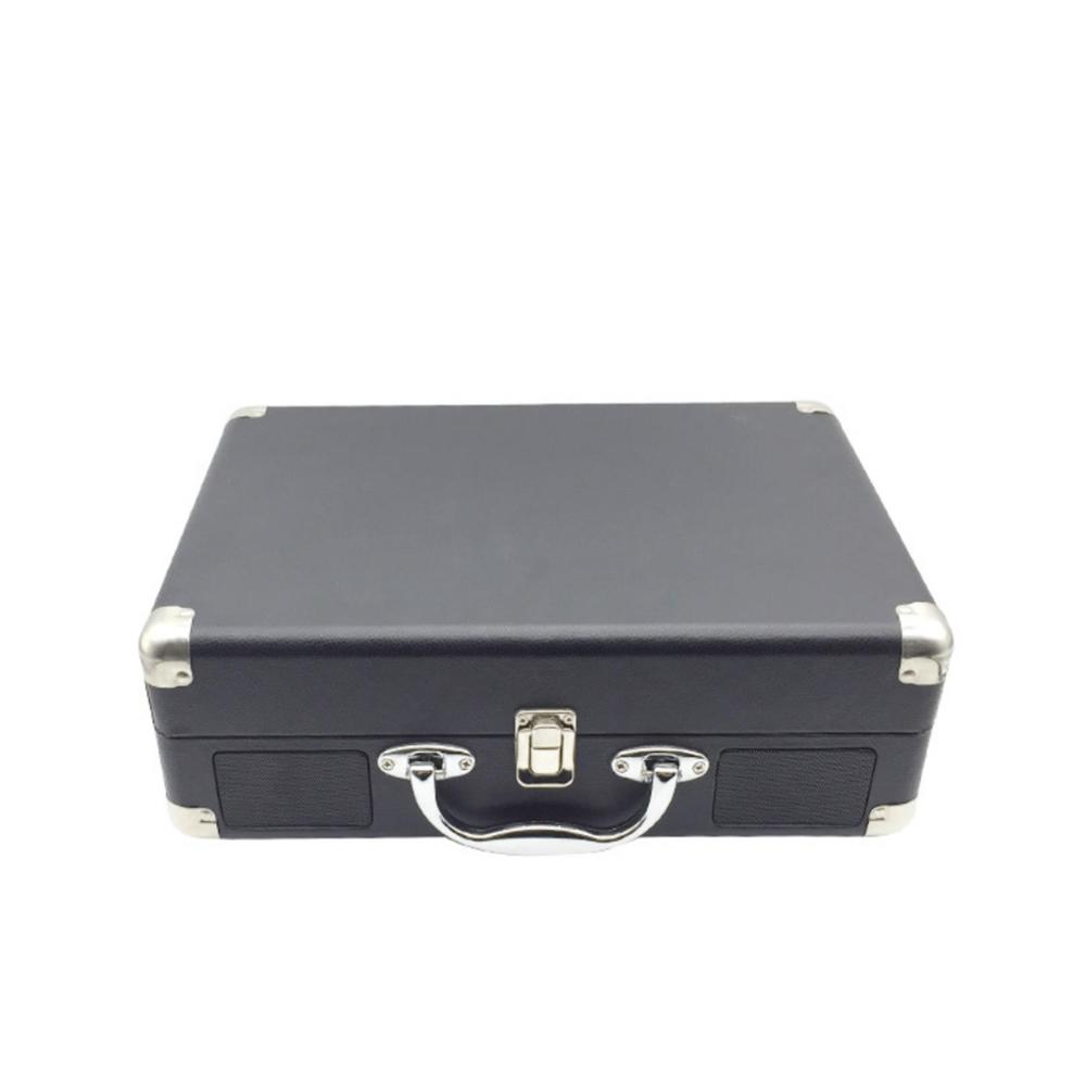 Årgang 33/45/78 omdr./min. bluetooth bærbar kuffert drejeskive vinyl lp plade telefonafspiller 3- hastighed aux-in line-out 100-240v