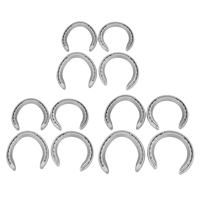 4Pcs Horse Equipment Aluminum Alloy Horseshoes 2 Front + 2 Rear Farrier Tools For Tournament Play