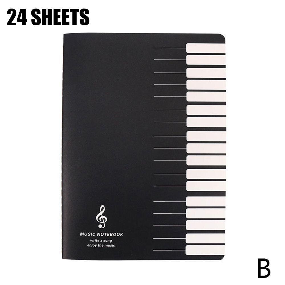 Staff Book Notebook Music Practice Notebook Piano Violin Book Universal Five-line Notebook Random Pattern: 24