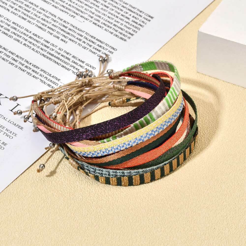 ZMZY trenzado Multicolor Boho mano pulsera tejida de Amistad los hombres y las mujeres Colombia nudo de cordón hecho a mano Wayuu playa de , joyería