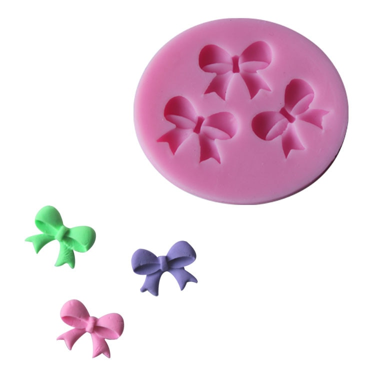 Moule à gâteau en Silicone avec nœud papillon 3D, à bonbons au chocolat, outils de décoration de pâtisserie, à faire soi-même