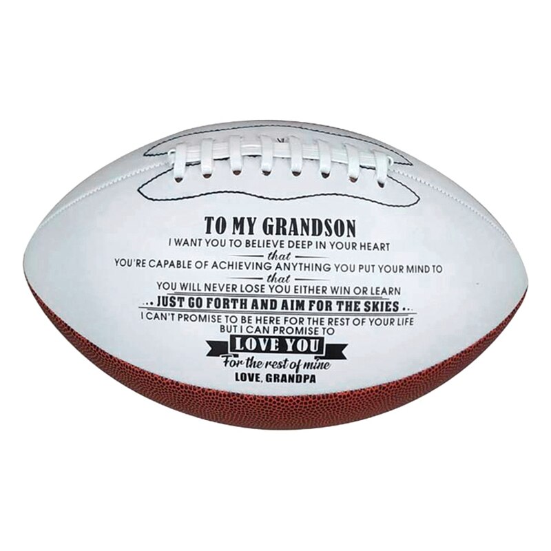 Rugby Ball American Football Sports Practice Training Ball Recreation Microfiber Leather Number 9 Training Rugby: Default Title