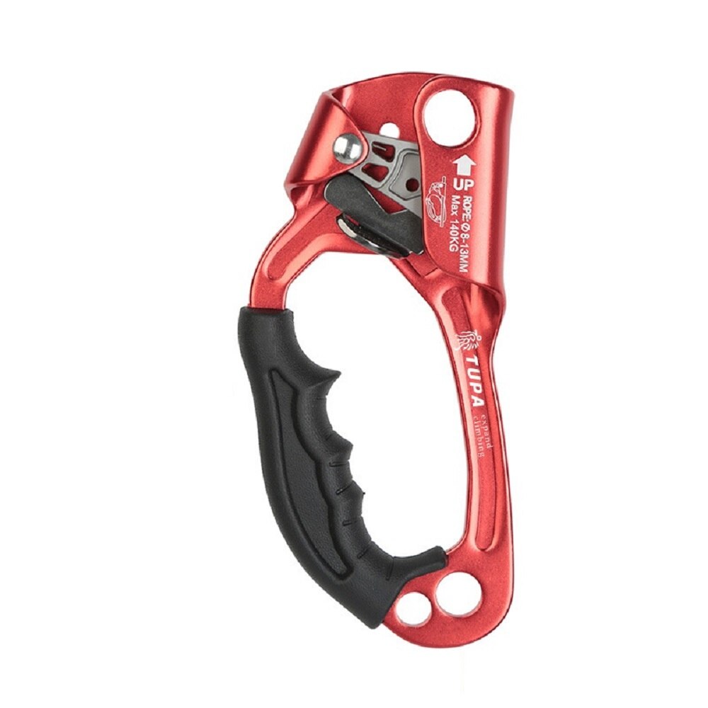 SRT Klettern Hand Aufsteiger Legierung Takelwerk Seil Ergonomische Behandelt Steigleitung Abseilen Getriebe Ausrügestochen Verknüpfungen Baumpfleger Baum Kletterer
