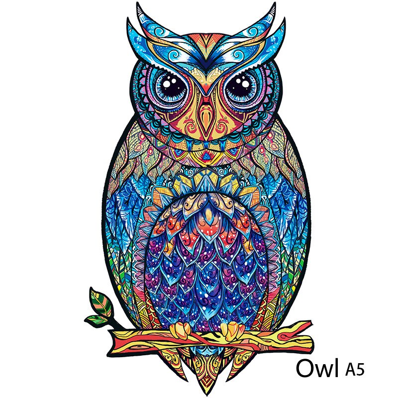 Puzzles en bois pour adultes forme Unique pièces de Puzzle enfants bricolage en bois meilleur pour les enfants meilleur de noël Puzzle: Owl A5