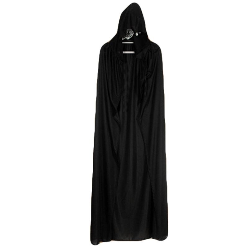 Unisex Halloween Witch Cloak Reversible Double Layer Vampire Cosplay Hooded Cape: 6EE704357-1-B