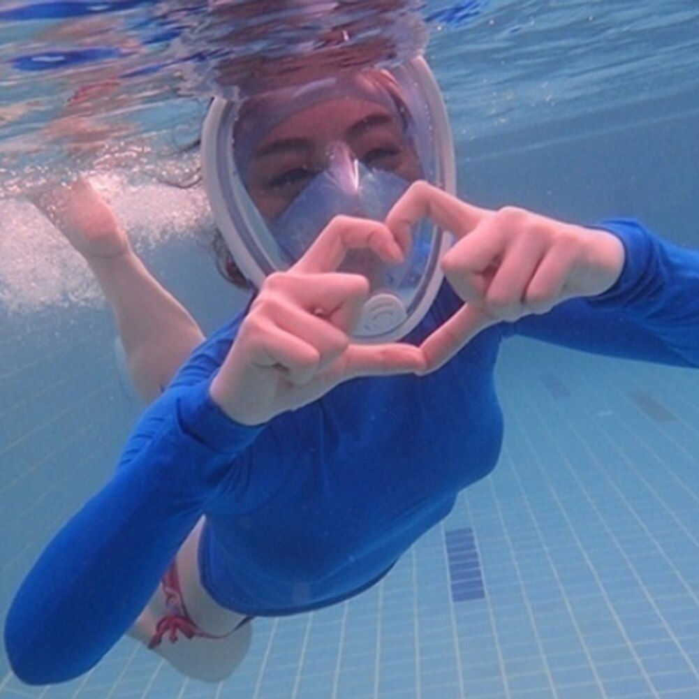 Máscara de buceo anti vaho, mascarilla subacuática de cara completa, respiratoria de seguridad y equipo de natación impermeable