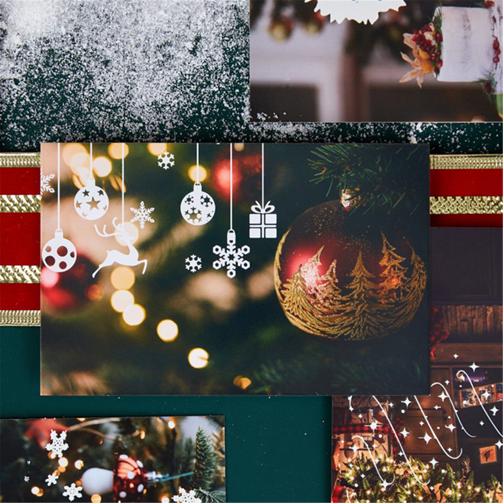 Luminous Christmas Cards Greeting Cards Postcard Thank You Cards Christmas Decoration