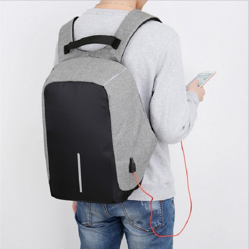 Adolescente zaini laptop Anti-furto smart zaino da viaggio Degli Studenti sacchetti di scuola mochila gris mujer Donne Degli Uomini USB Sacchetto di Ricarica