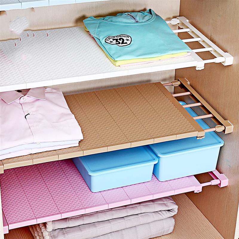 Adjustable Closet Organizer Storage Shelf Wall Mounted Kitchen Rack Space Saving Wardrobe Decorative Shelves Cabinet Holders