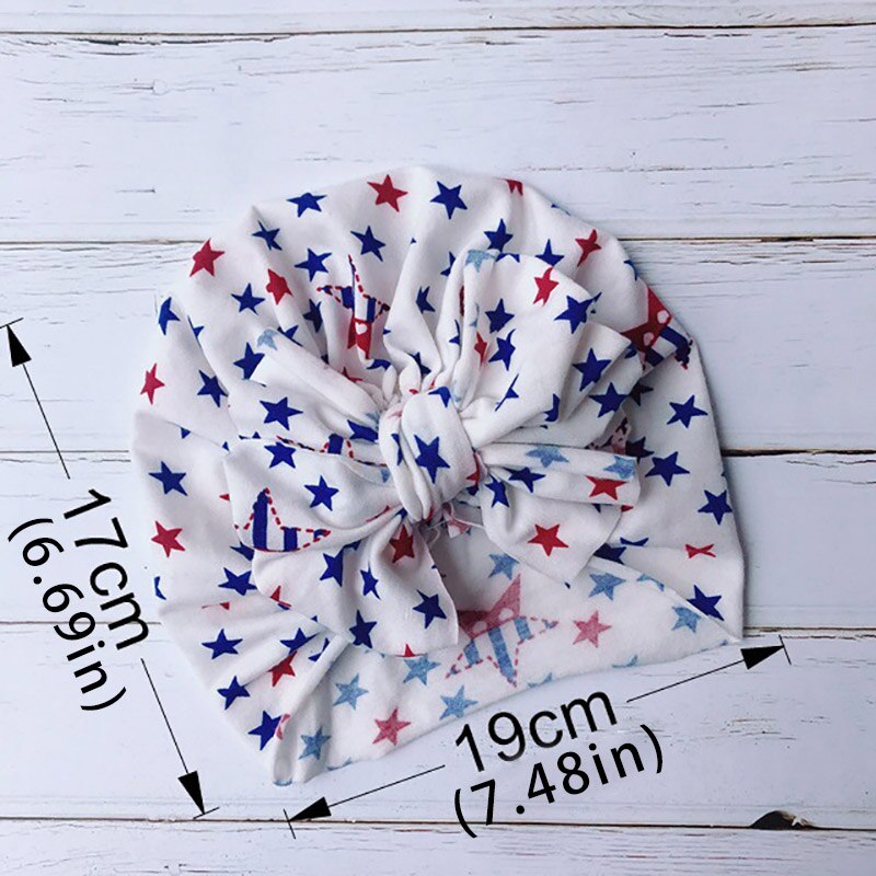 Gorro de algodón con lazo para bebé, gorro para niña, turbante para niño pequeño