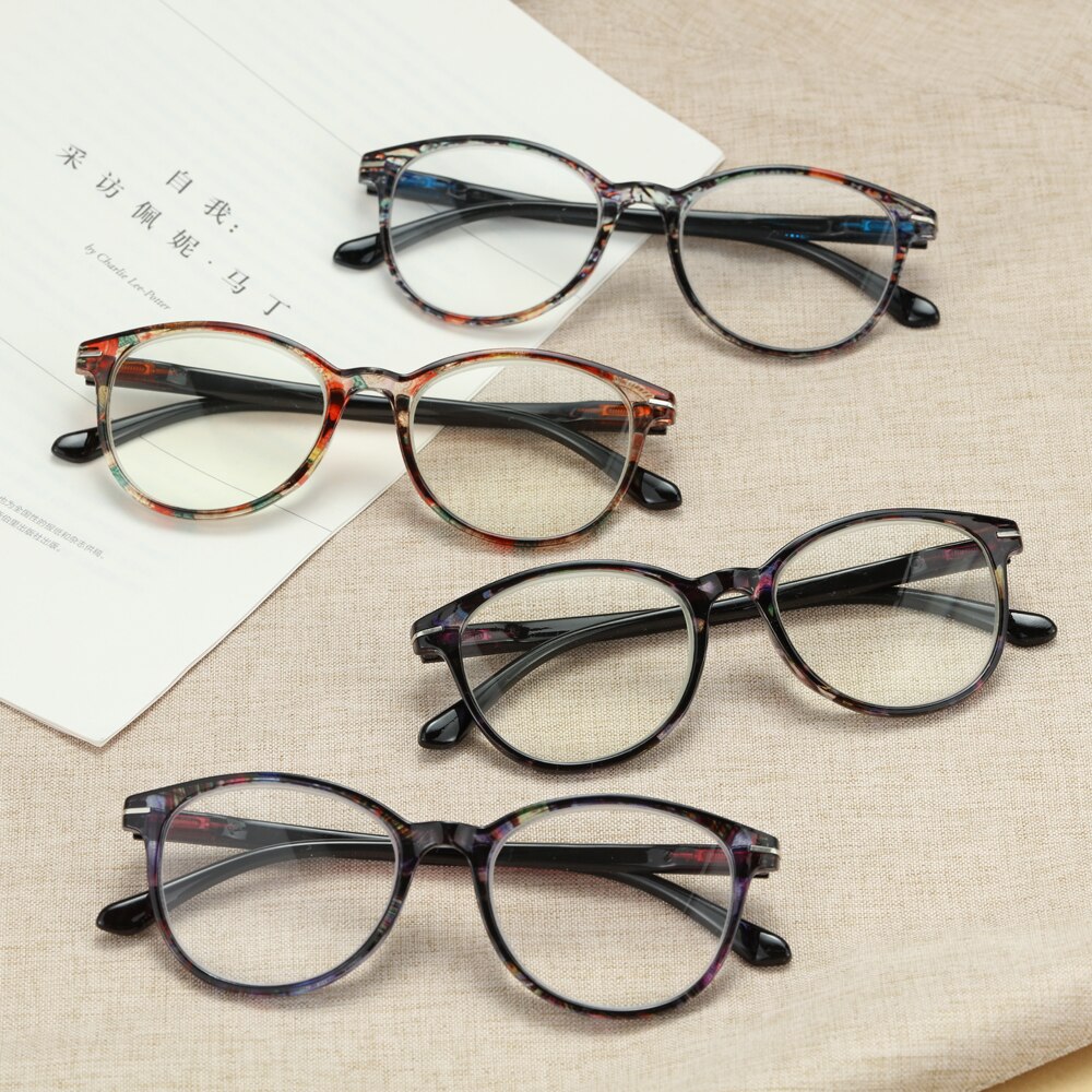 Vintage leesbrillen kattenoog presbyopie brillen dames heren ronde bloemenmontuur brillen oogzorg brillen  +1.0 ~ +3.5