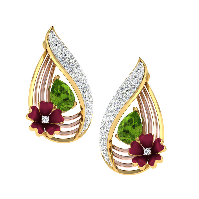 Klassieke Natuurlijke Ketting Oorbellen Sieraden Set Trendy Vrouwen Bloem Stud Earring Voor Meisje Vriend Beste Cadeau