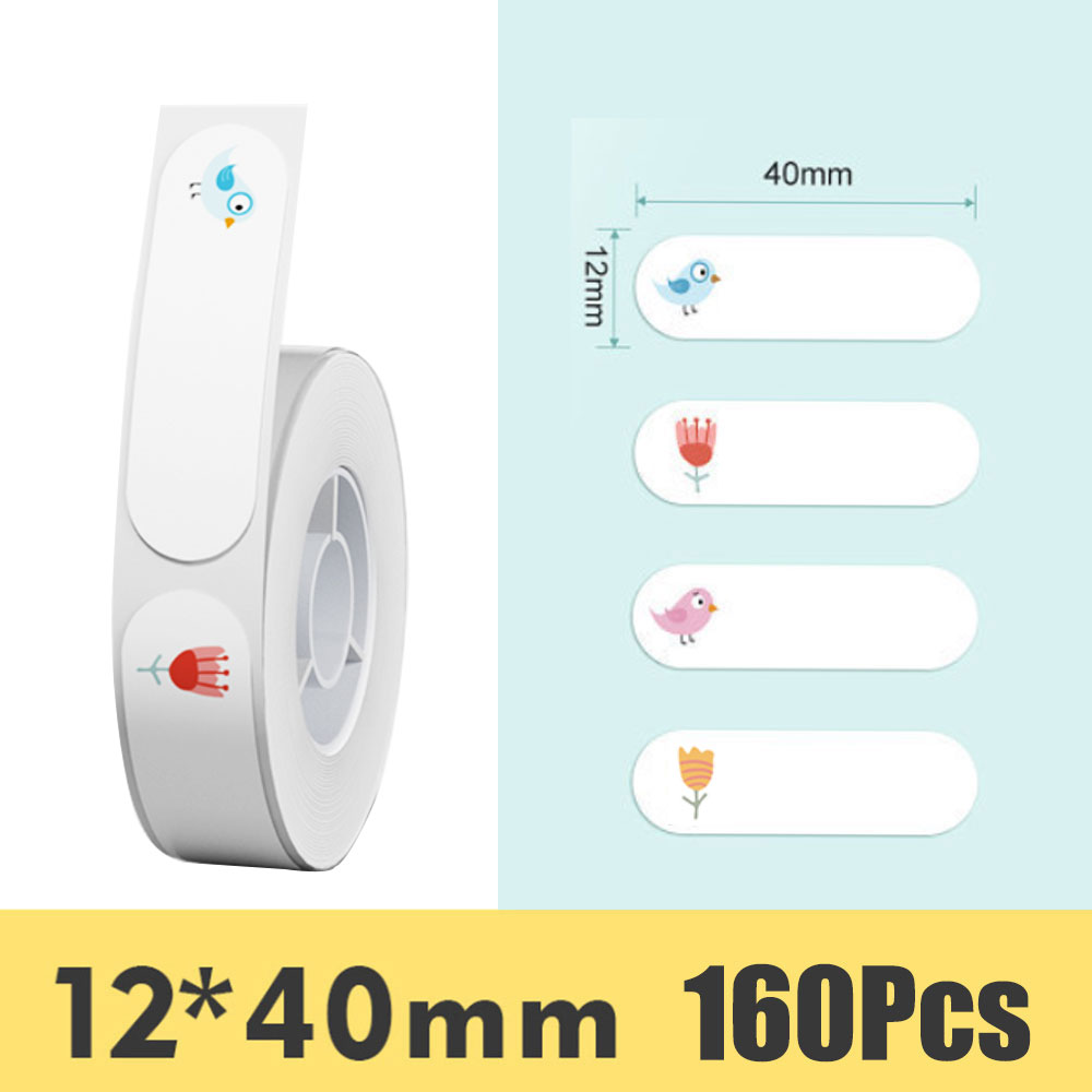 Niimbot D11 D110 D101 Mini Label printer paper Printing Label Waterproof Anti-Oil Price Tape Scratch-Resistant Label Sticker: Bird 12x40mm