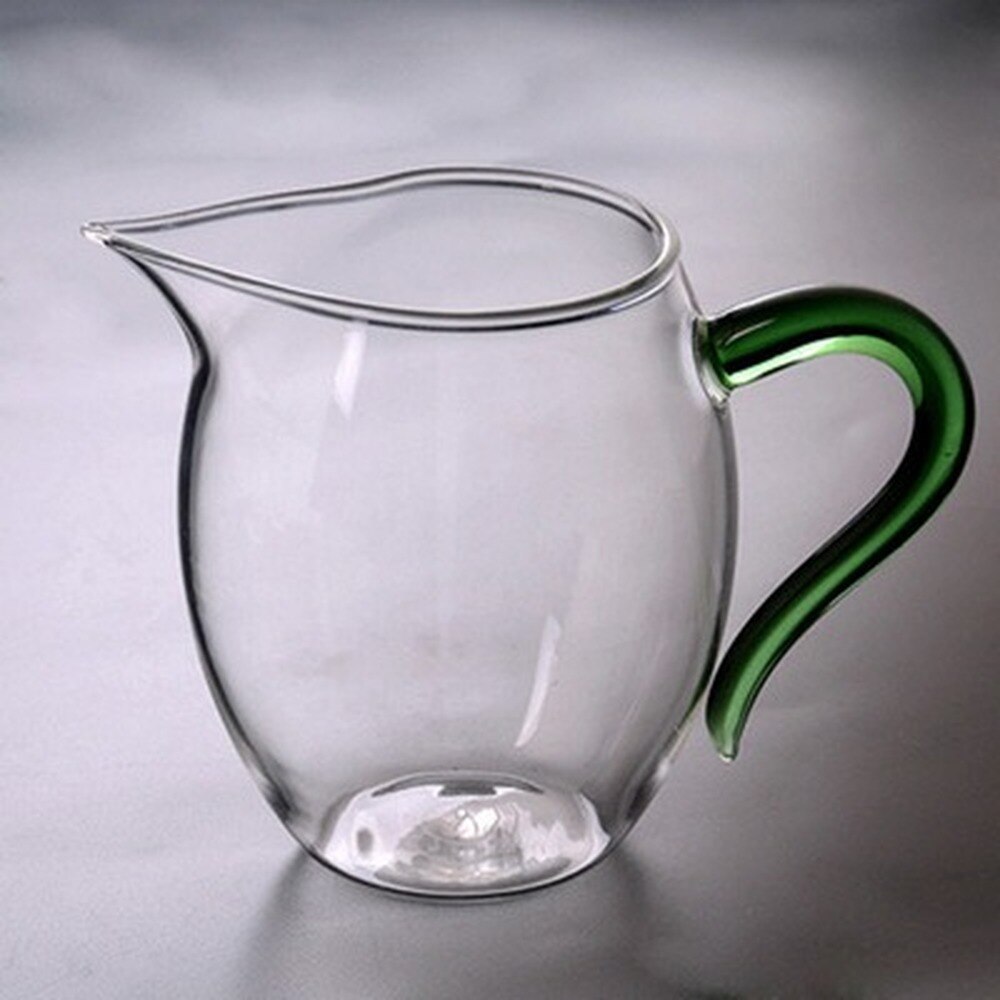 Color handle thickened fair cup heat-resistant glass tea dispenser Linglong Gongfu teacup tea ceremony accessories