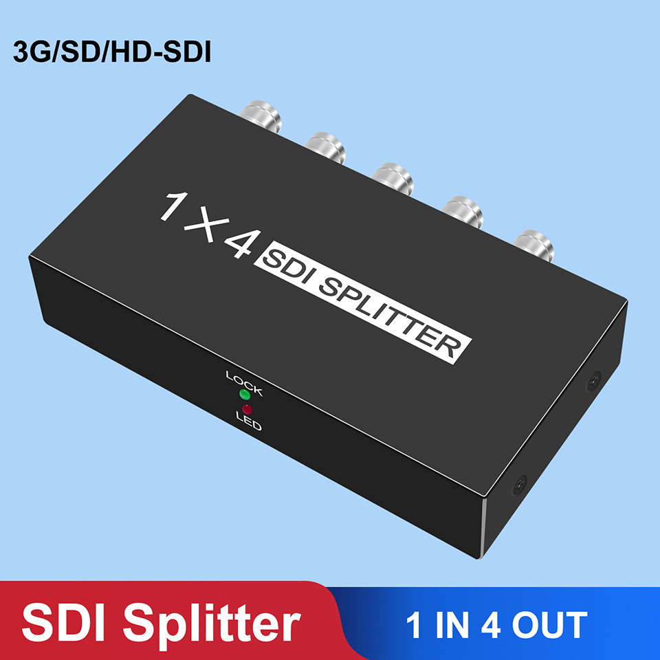 Sdi Splitter 1X4 Sdi Distributie Video Converter 4 Poort Ondersteuning Sd/Hd/3G-SDI 1080P Voor Camera Projector monitor Dvr Sdi Systeem