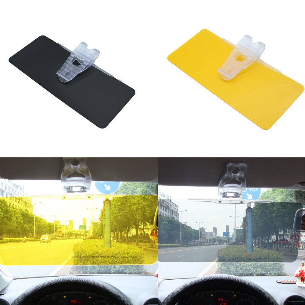 Car Sun Visor Anti-Glare Clip-on Shield Sunshades Anti Dazzle Shading Mirror Auto Driving Mirror Clear View