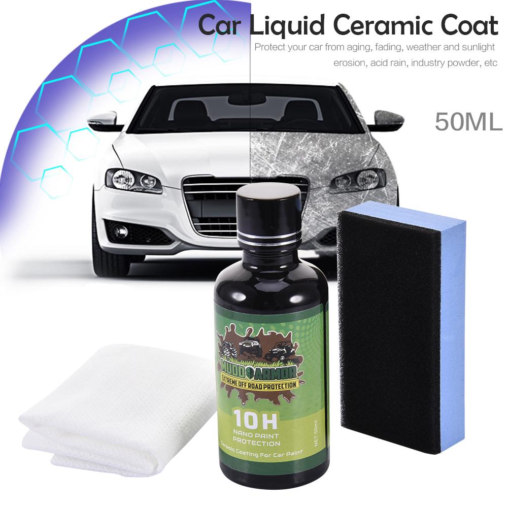 50ml Anti-scratch Super Hydrophobic Coat 10H Ceramic Car Coating Liquid Glass Waterproof Nano Ceramic Car Paint Care