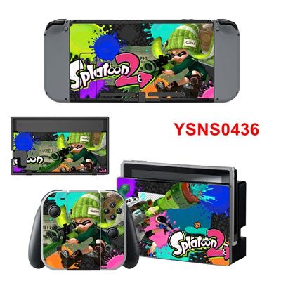 Splatoon 2 Aufkleber Nintend Schalter Haut NS Konsole Controller Vinyl Skins Decals Aufkleber Spiel Abdeckung Für NS: YSNS0436