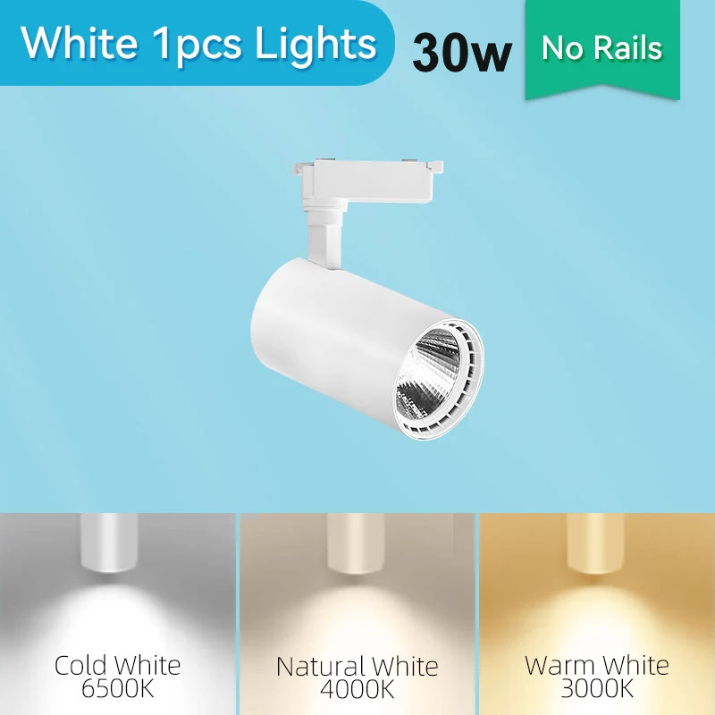 LED Track Light Set para decoração de casa, lâmpada de trilha magnética, iluminação Spotlight, loja de roupas, 85-264V, 20W, 30W