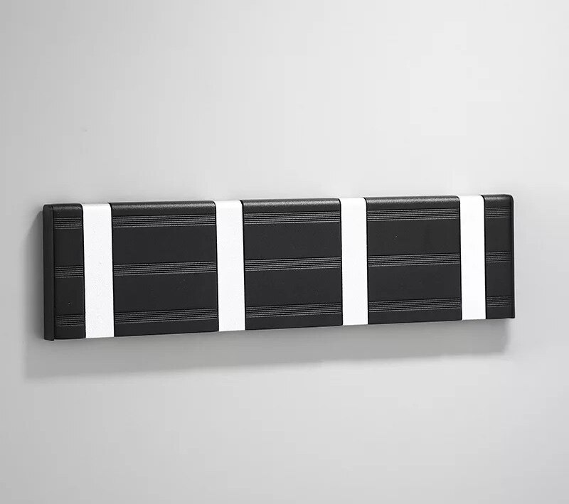 Schwarz kreative unsichtbar haken, raum Aluminium eintrag haken, versteckte haken, klapp haken, 1-5 haken.: silbrig  4 Haken
