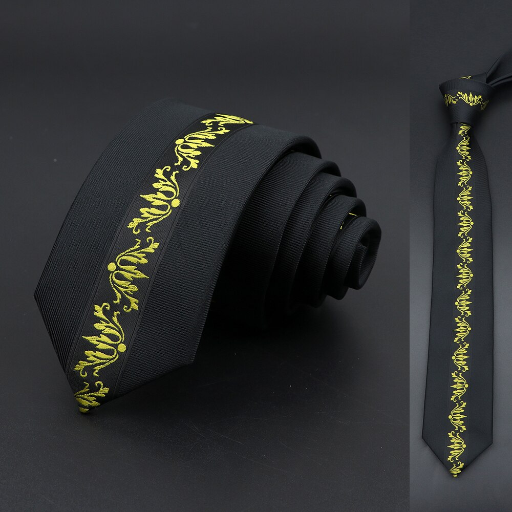 Corbatas delgadas de 6cm para hombre, corbata para vestido de boda, de Cachemira Floral de retales, lazo negro y azul, accesorio de negocios para camisa, , Cravate