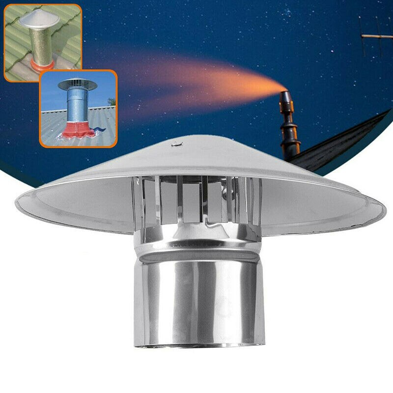 Tapón de tubo para chimenea, de 4/6/8 pulgadas, para chimeneas, gorro para la lluvia, Smokeware, aleación de Zinc, en forma de seta, dq