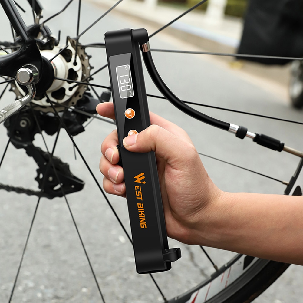 Portable Multi-Function Wireless Bike Tire Air Pump Bicycle Smart Electric Pump Air Compressor Bike Motorcycle Ball Inflate Pump