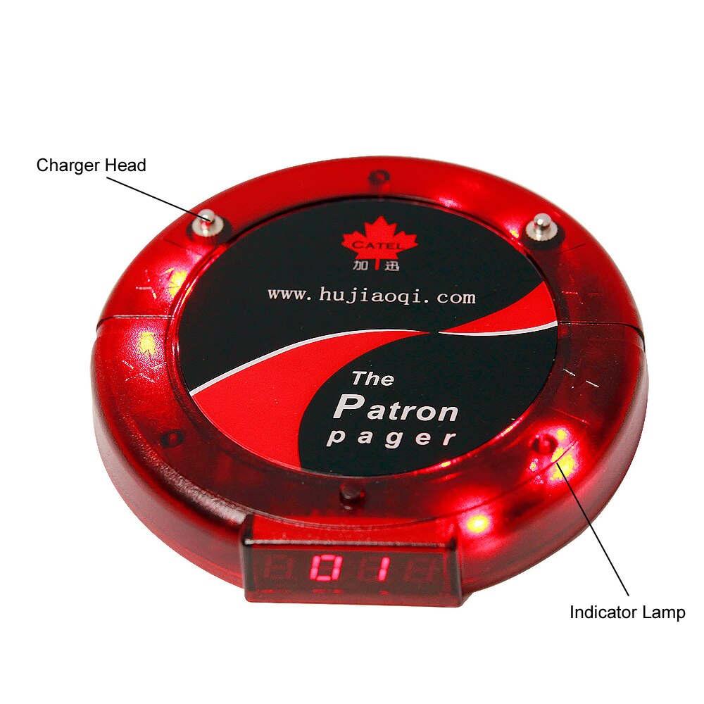 JINGLE BELLS 433.92mhz 1 pager restaurant church paging system pager queueing system table calling system guest number call