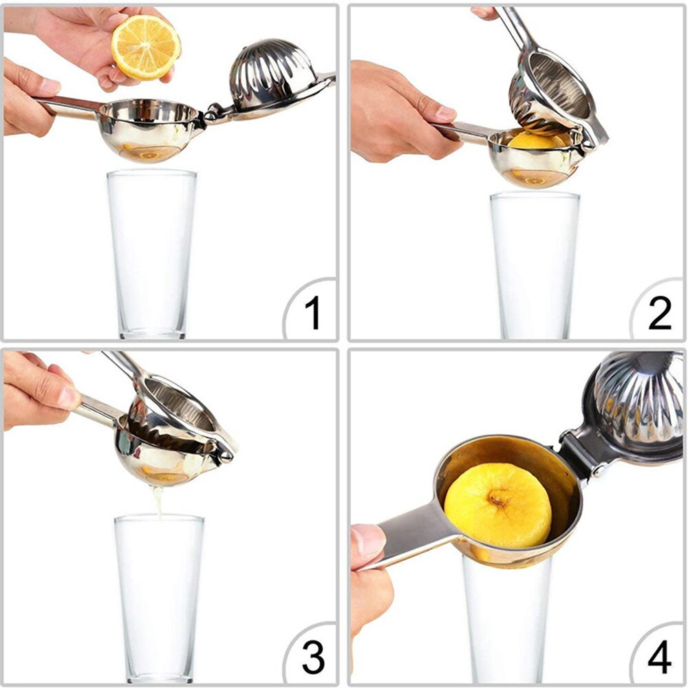 Lemon Squeezer 304 Stainless Steel Manual Juicer Citrus Oranges Lemon Clip Durable Reusable Manual Lemon Squeezer Kitchen Tools