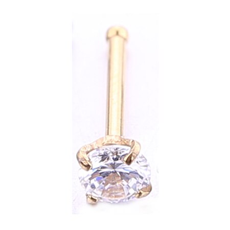 2-5PCS/PACK 20G Nose Studs Rings Silver Gold Body Piercing jewelry Small Earrings For Women Gilrs: 3mmround gold 5pcs