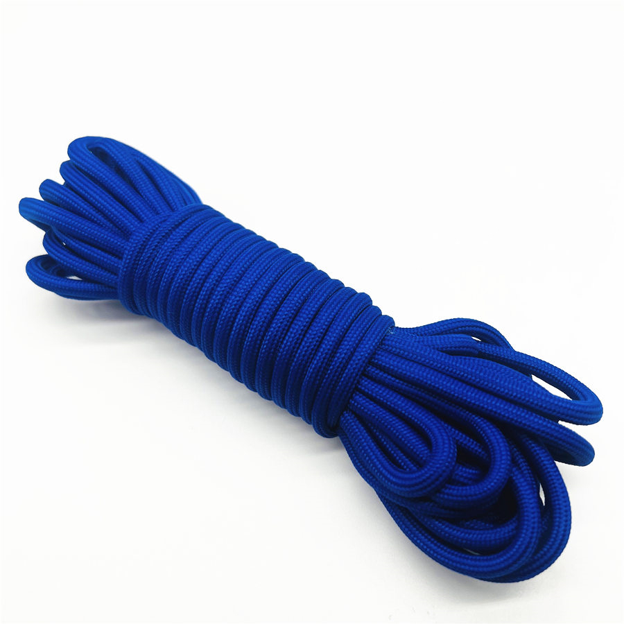 1 pièces 5yards 6mm Paracord Parachute cordon lanière tente corde Guyline Mil Spec Type pour randonnée Camping: Argent Antique