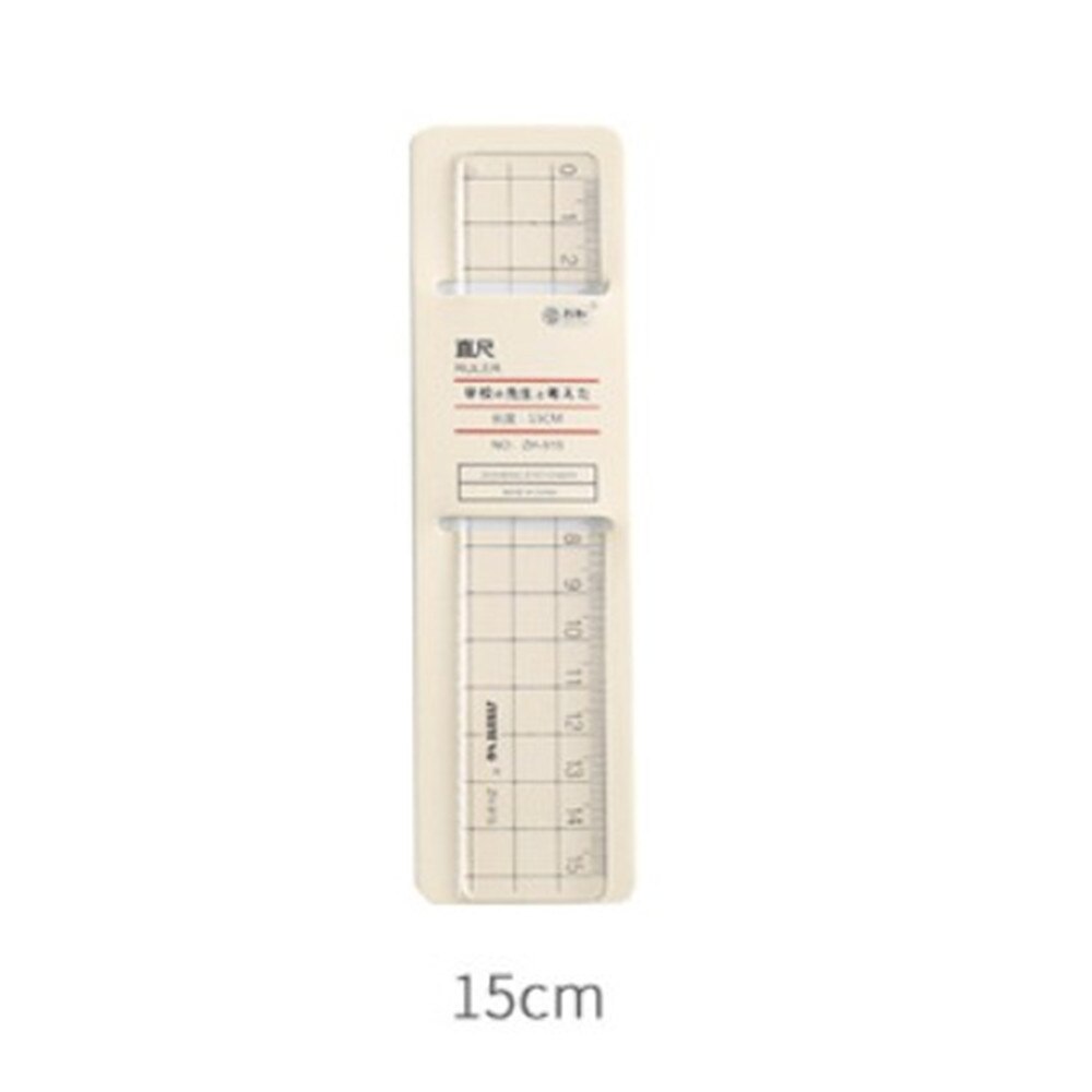 1pcs Simple Style 15cm 18cm 20cm Transparent Simple ruler square ruler cute stationery drawing supplies Office School Supplies: 15cm