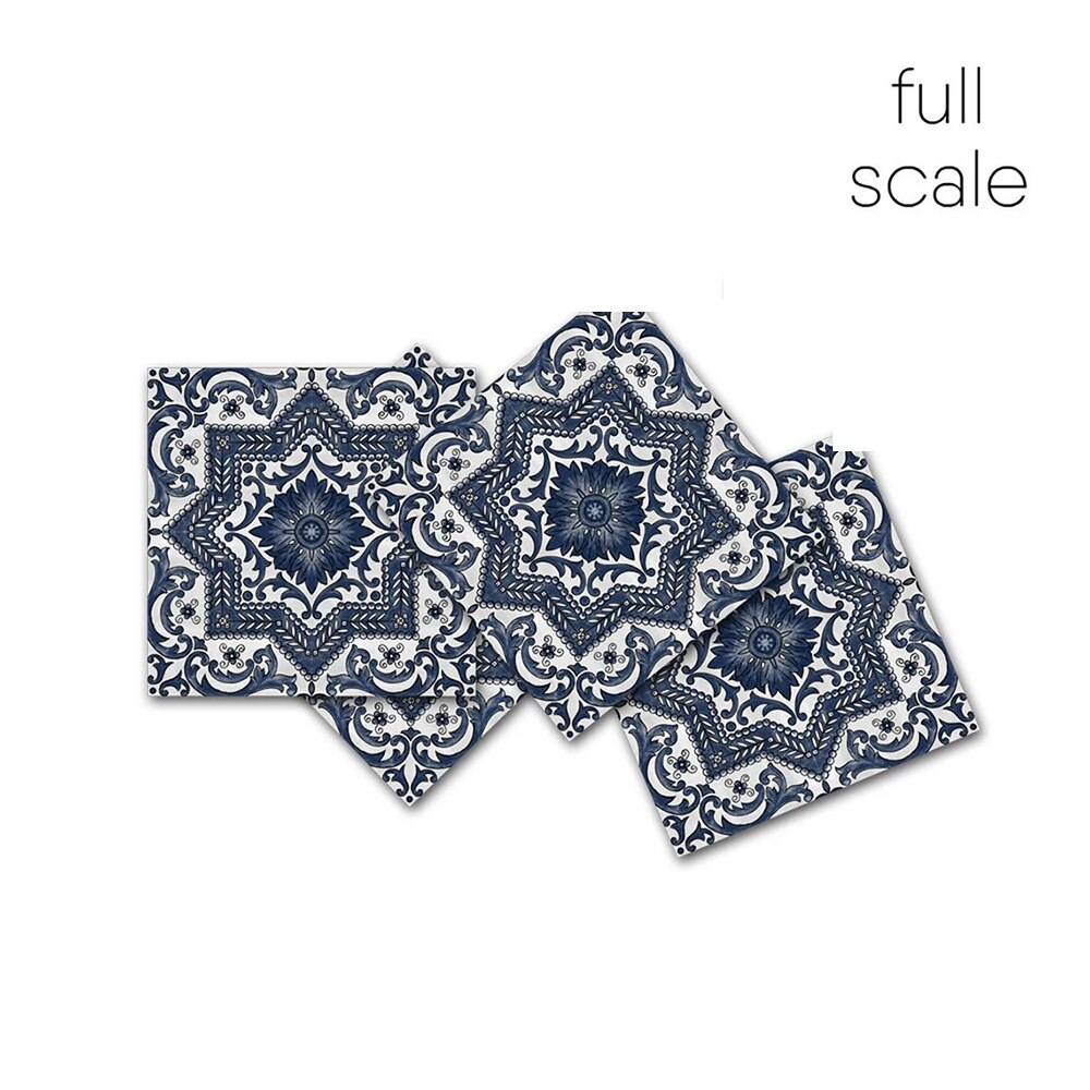 Set OF 12 Tiles Wall Stickers Geometric Wood Carrelage Adhésif, Fliesenaufkleber
