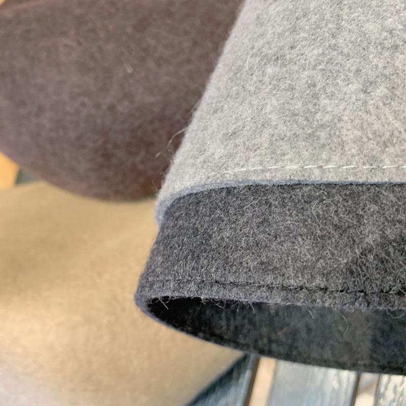 Jednolity kolor Slouchy ciepłe czapki damskie 100% wełna schludny rondo czapka zimowa czapka filcowa stożek kaptur modniarstwo Fascinators blok baza