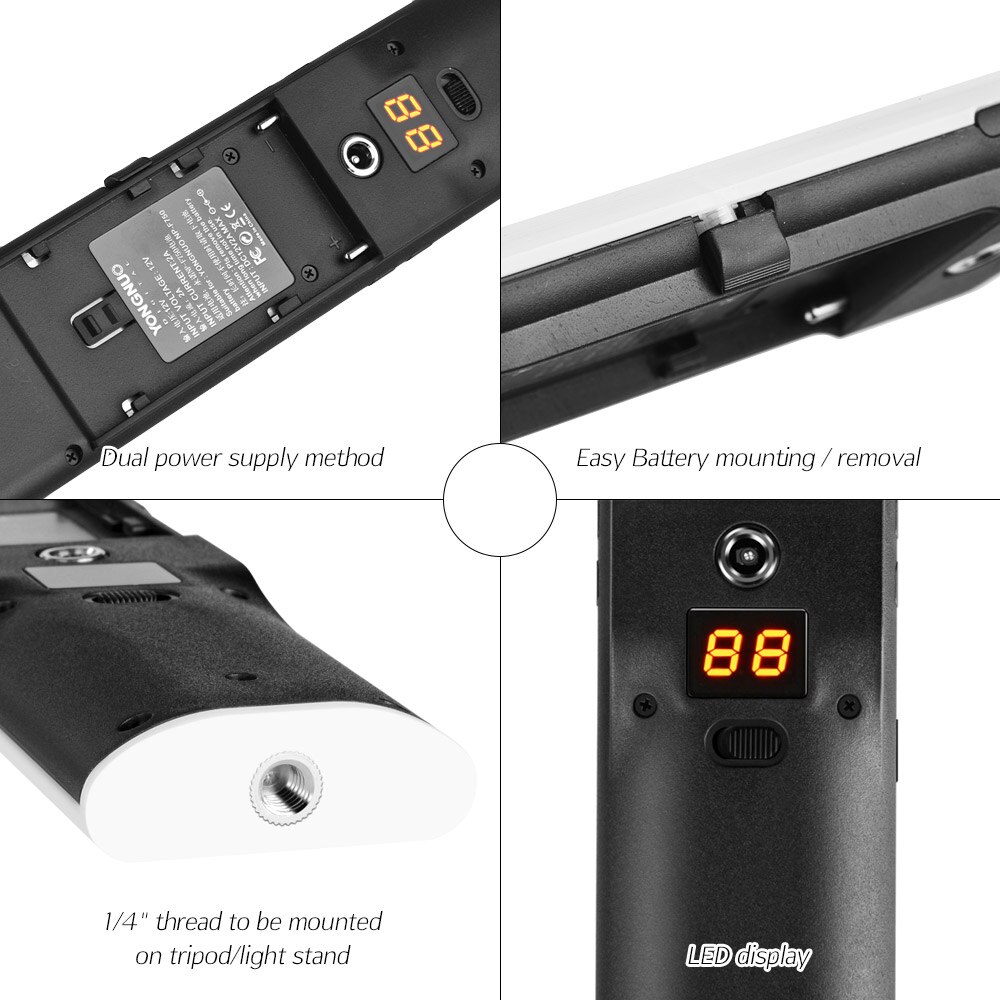 YONGNUO YN360S Handheld LED Video Licht Zauberstab Bar Eis Stick 5500K Dimmbare APP Fernbedienung CRI95 Fotografie Studio Licht