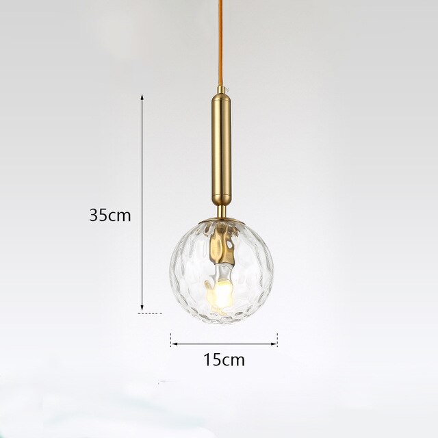 Nordiske led pendellamper glaskugle til soveværelse bar pendel iluminação sort guld globe hanglamp moderne pendel loftslampe: 1