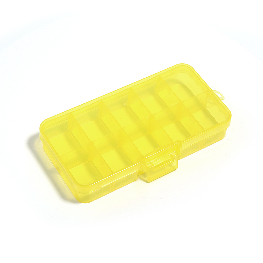 10/15 Grids Plastic Jewelry Box Storage Case Craft Jewelry Beads Earrings Compartment Adjustable Display Organizer Container: Clear