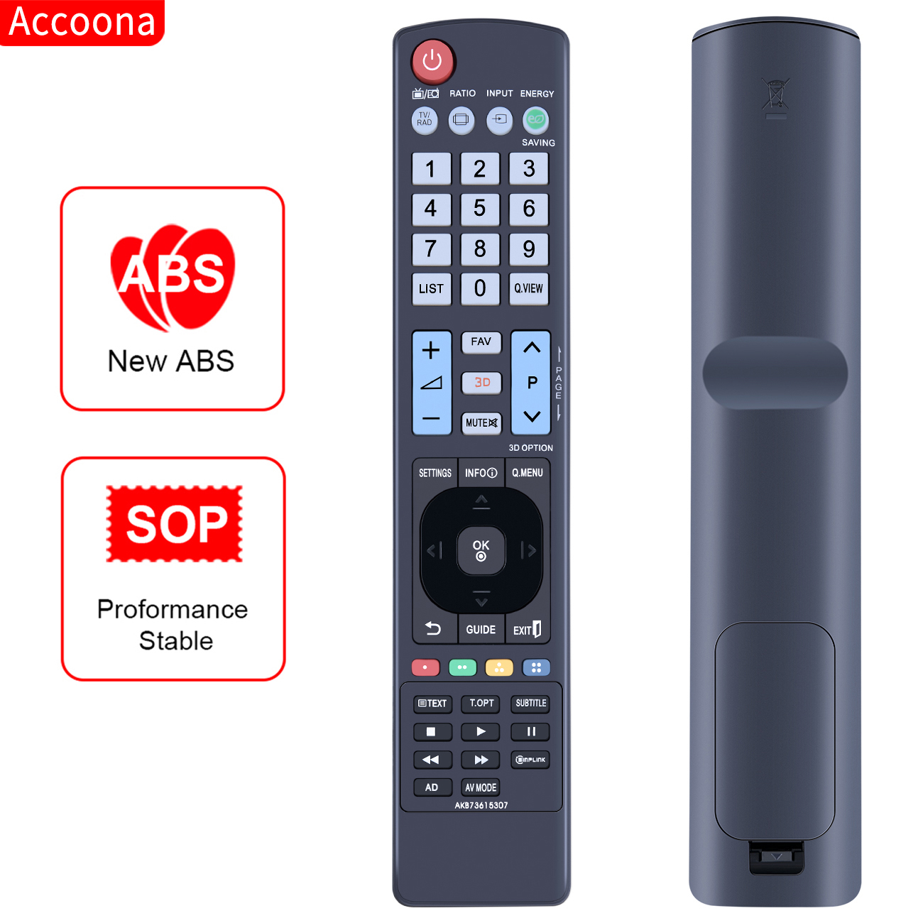 AKB73615307 Replaced Remote for TV 55LM615T-ZE 32LM611S 47LM615S 32LM6400
