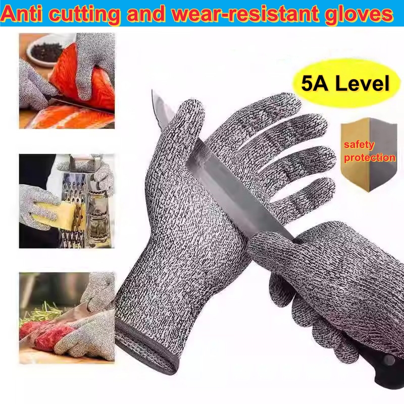 Grade 5. Anti-snijhandschoenen Glasfabriek Keuken Vissen Speciaal glas Anti-kras Anti-mes Gesneden Anti-steekhandschoenen
