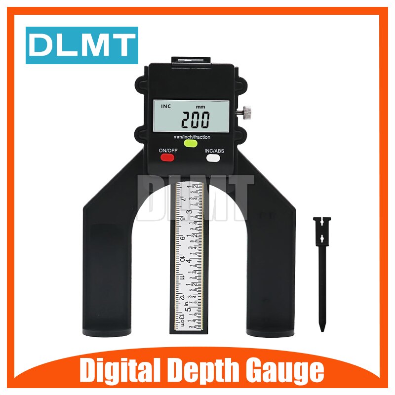 1PCS Digital Depth Gauge 80mm Hand Routers Digital Tread Depth Gauge LCD Magnetic Self Standing Aperture