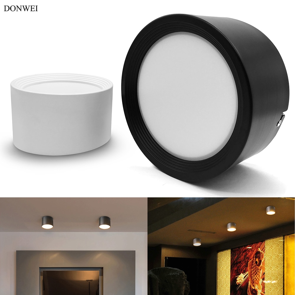 DONWEI Indoor Decor LED Plafondlamp Ronde Opbouw Plafond Lamp voor Thuis woonkamer Hal 7 W 12 W 18 W 24 W