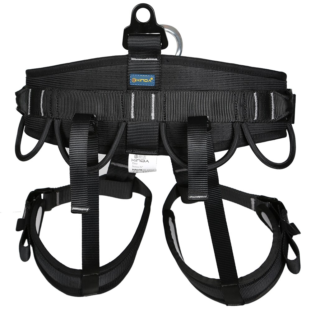 Pro Safety Harness Mountaineering Rock Tree Climbing Rappelling Equip Gear